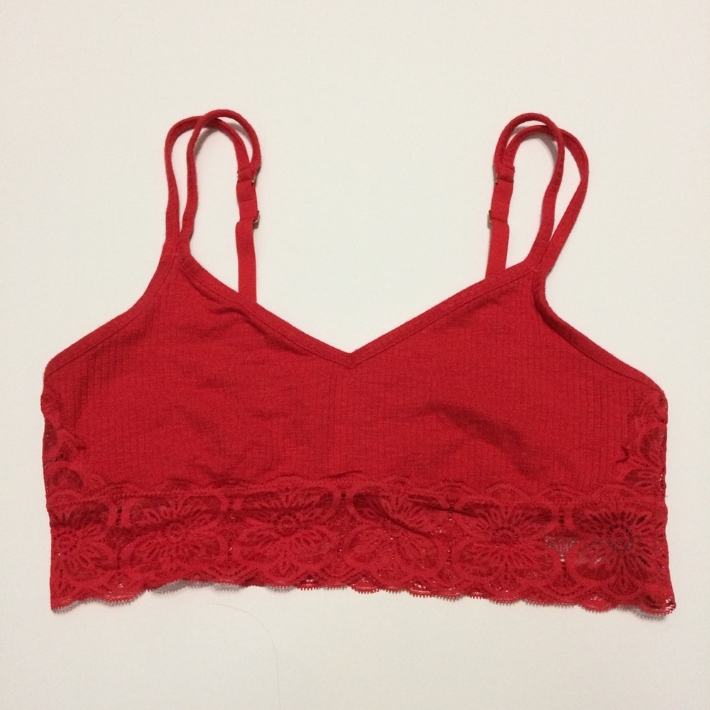 Aerie Rib Knit With Lace Bralette - Large